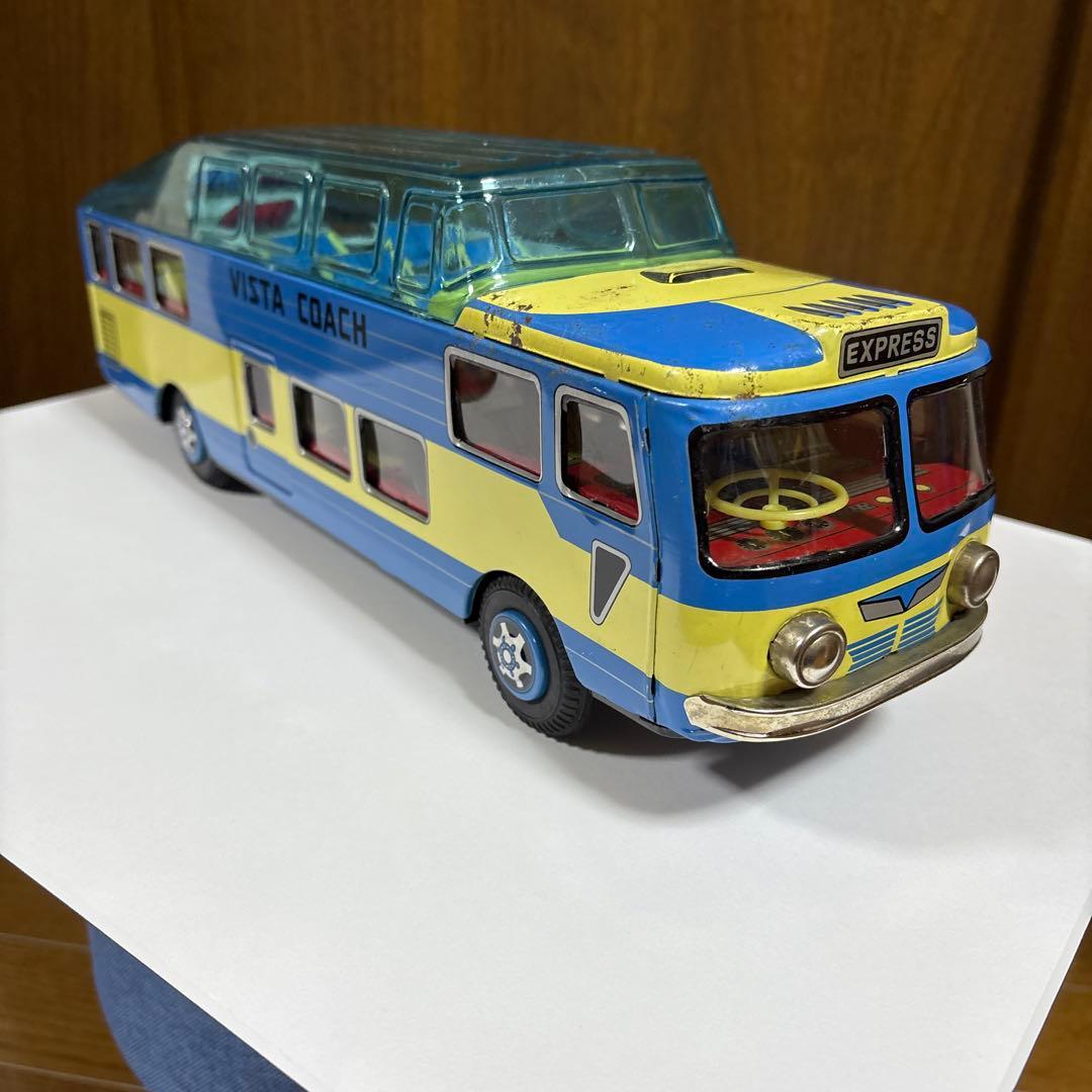 ブリキ　レトロバス　ビスタコーチ た*こ様 ブリキ レトロバス ビスタコーチ - メルカリ