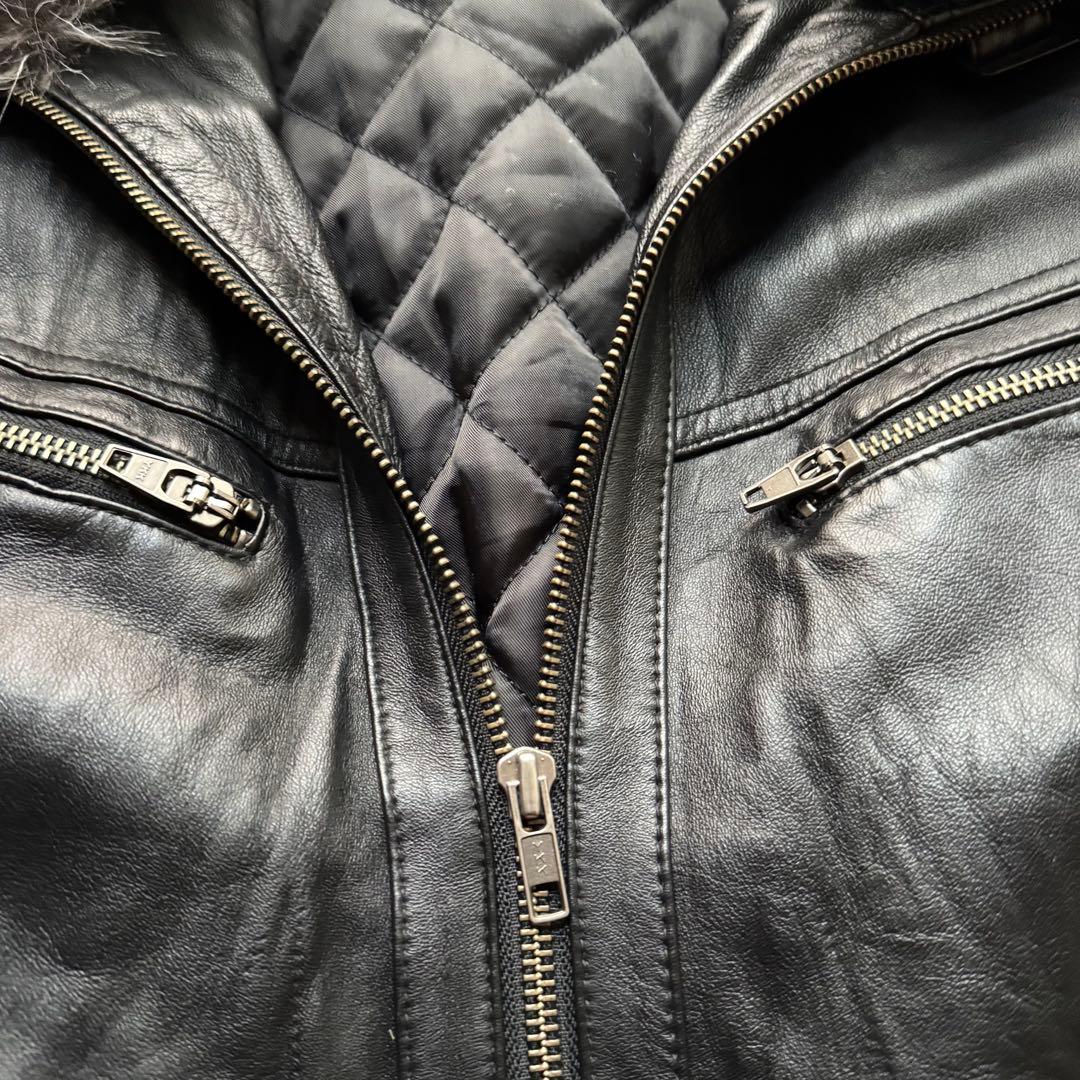 極美品】JACKROSE レザージャケット ファー 2WAY ライダース 羊革