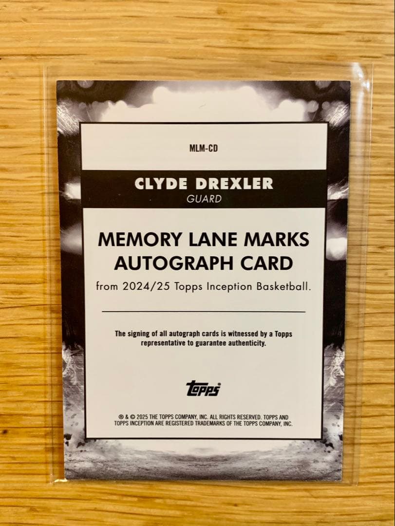 NBA PORブレイザーズ クライドドレクスラー auto 直筆サイン入りカード