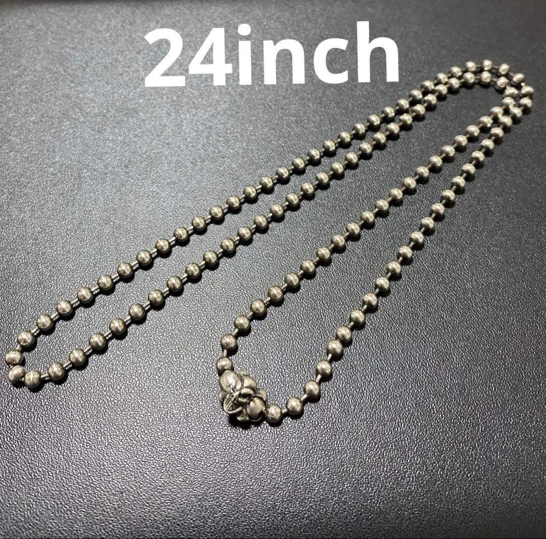 セール中！　ビルウォールレザー　4mm ボールチェーンネックレス　24inch