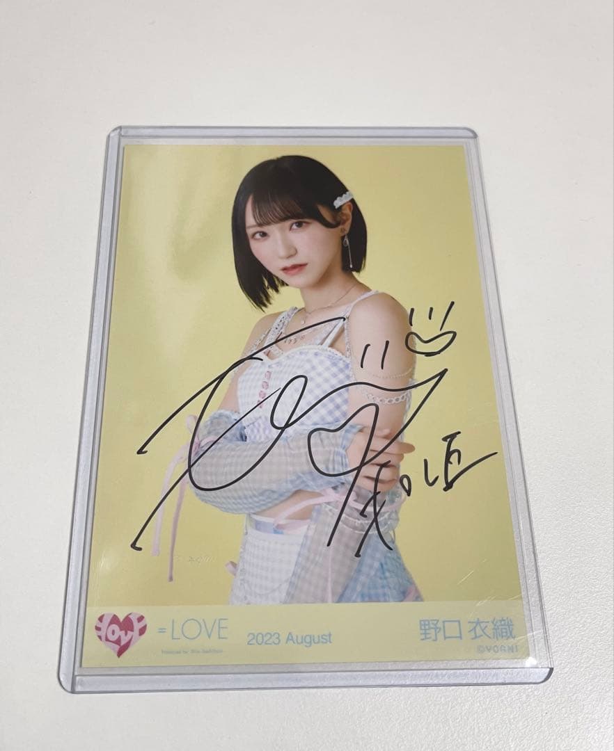 LOVE 野口衣織 ナツマトペ 直筆 サイン チュウ - メルカリ