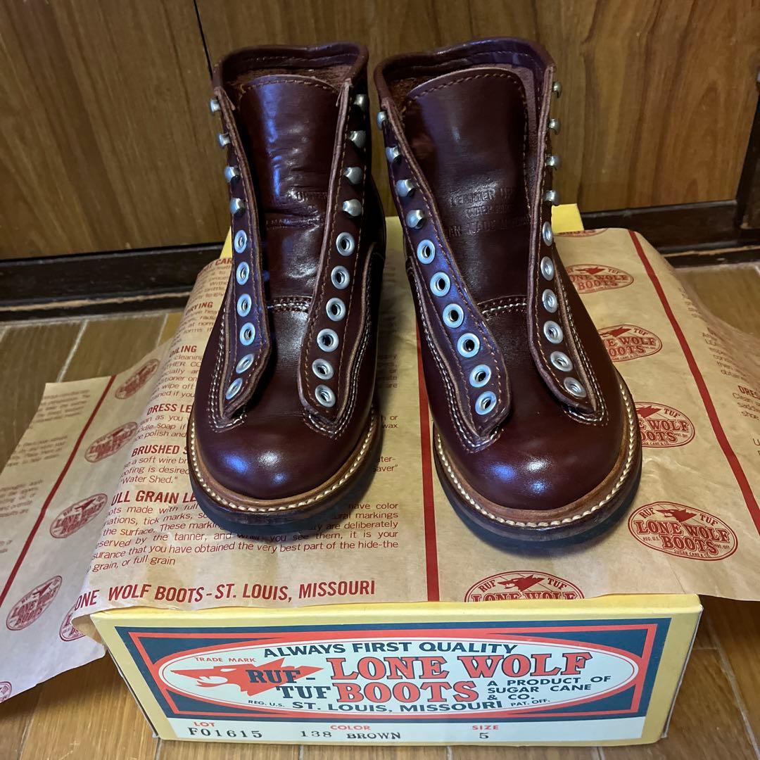 美品 希少サイズ LONE WOLF BOOTS カーペンター 中古・古着通販】LONE WOLF (ローンウルフ) カーペンターブーツ