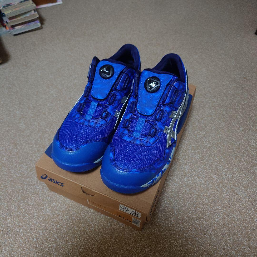 新品 限定 アシックス 安全靴 ウィンジョブ CP209 BLUE BOA