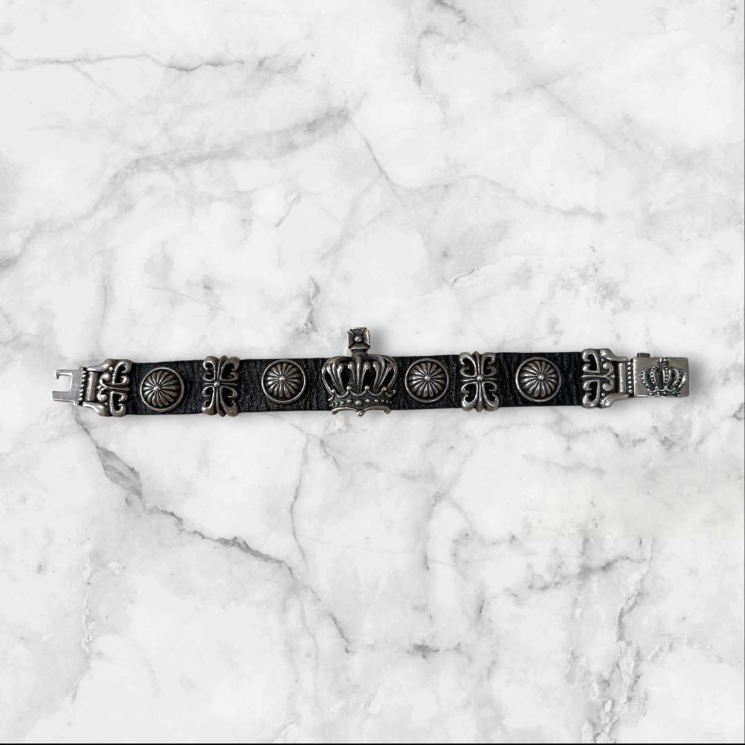 美品　 Order シルバーブレスレット 王冠モチーフ　7.5inc