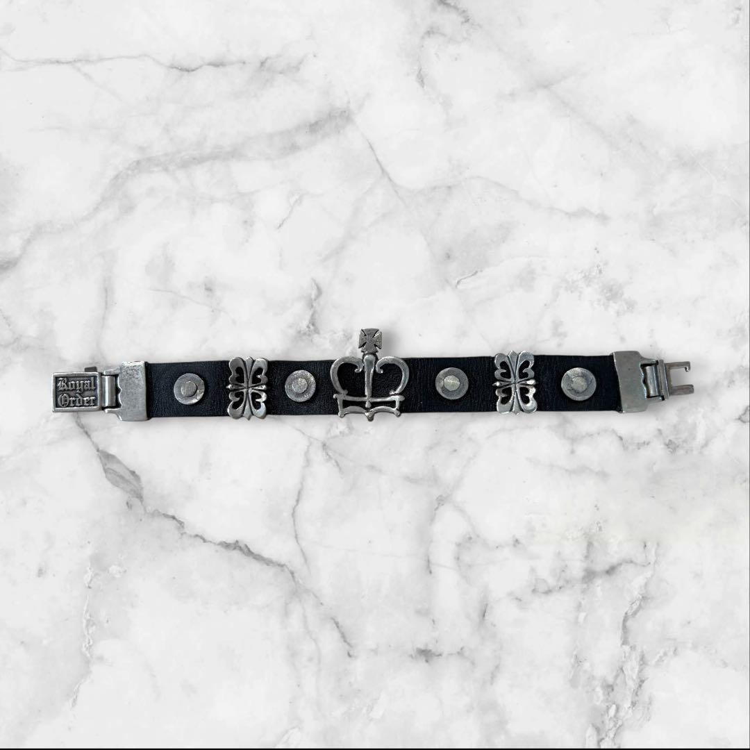 美品　 Order シルバーブレスレット 王冠モチーフ　7.5inc