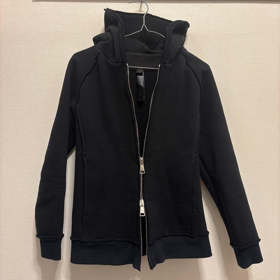 wjk super urake parka ジップアップ パーカー 黒