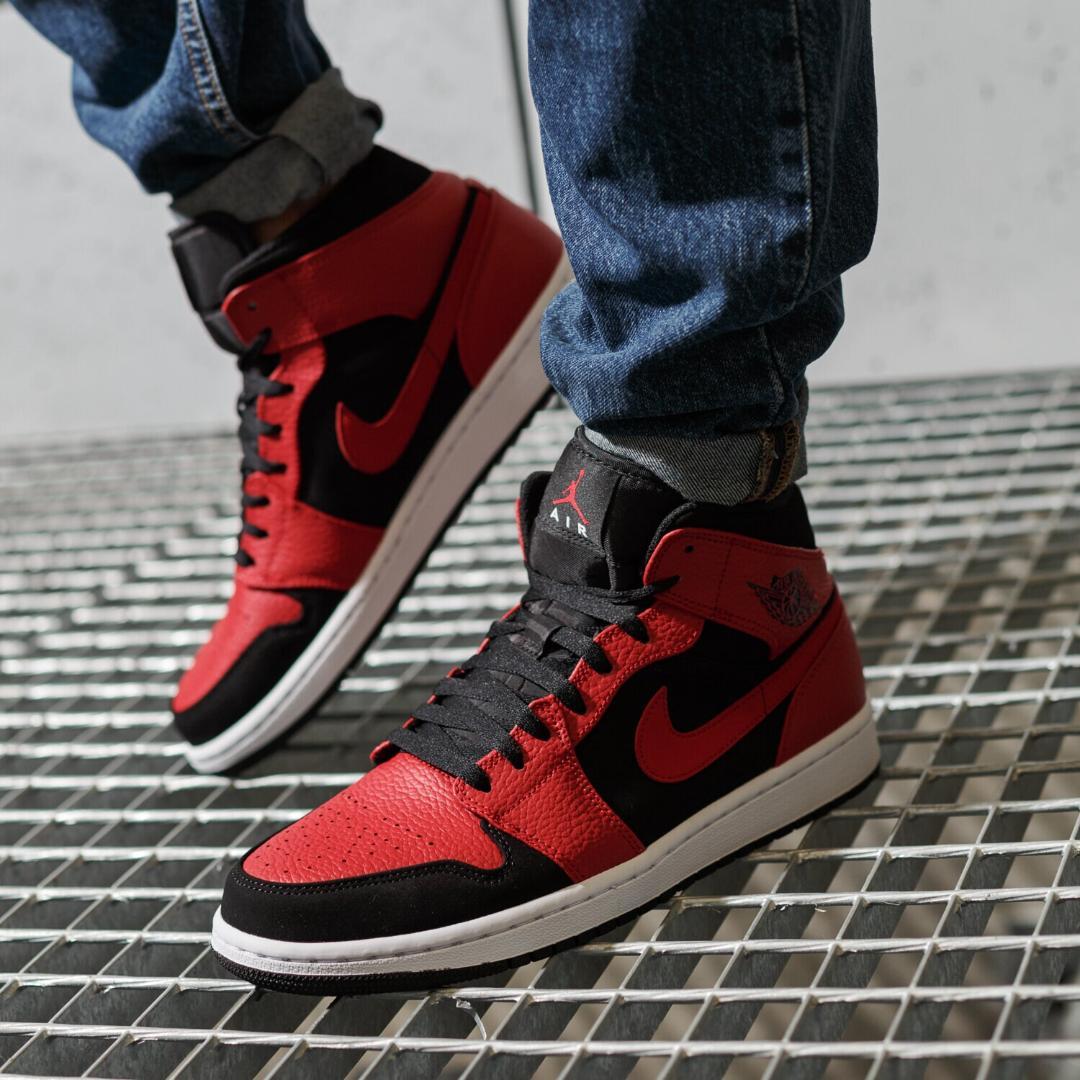 シューズ(男性用) NIKE Air Jordan 1 Mid Reverse Bred 27cm