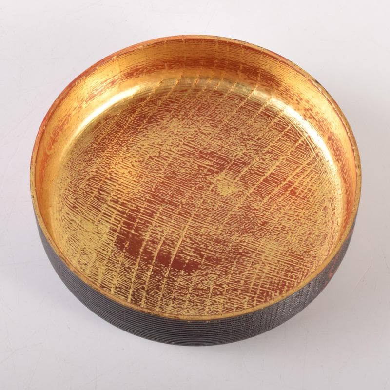 茶道具 玄一作 欅千筋 菊文 寿輪棗 平棗 共箱 V