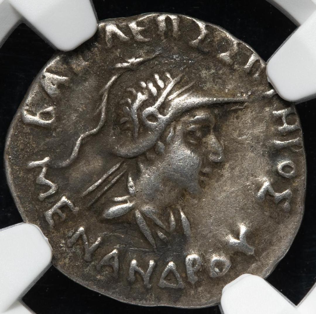 希少　紀元前　NGC-VF バクトリア王国とインド・グリーク メナンドロス