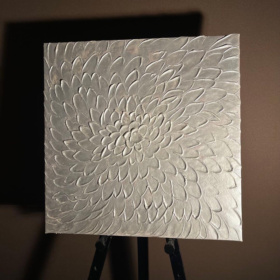 ★秀作★ 手書き油絵 シルバーペタル 肉筆絵画 インテリア 油彩画 秀作 手書き油絵 ゴッホ 花咲くアーモンドの枝 額付 肉筆絵画