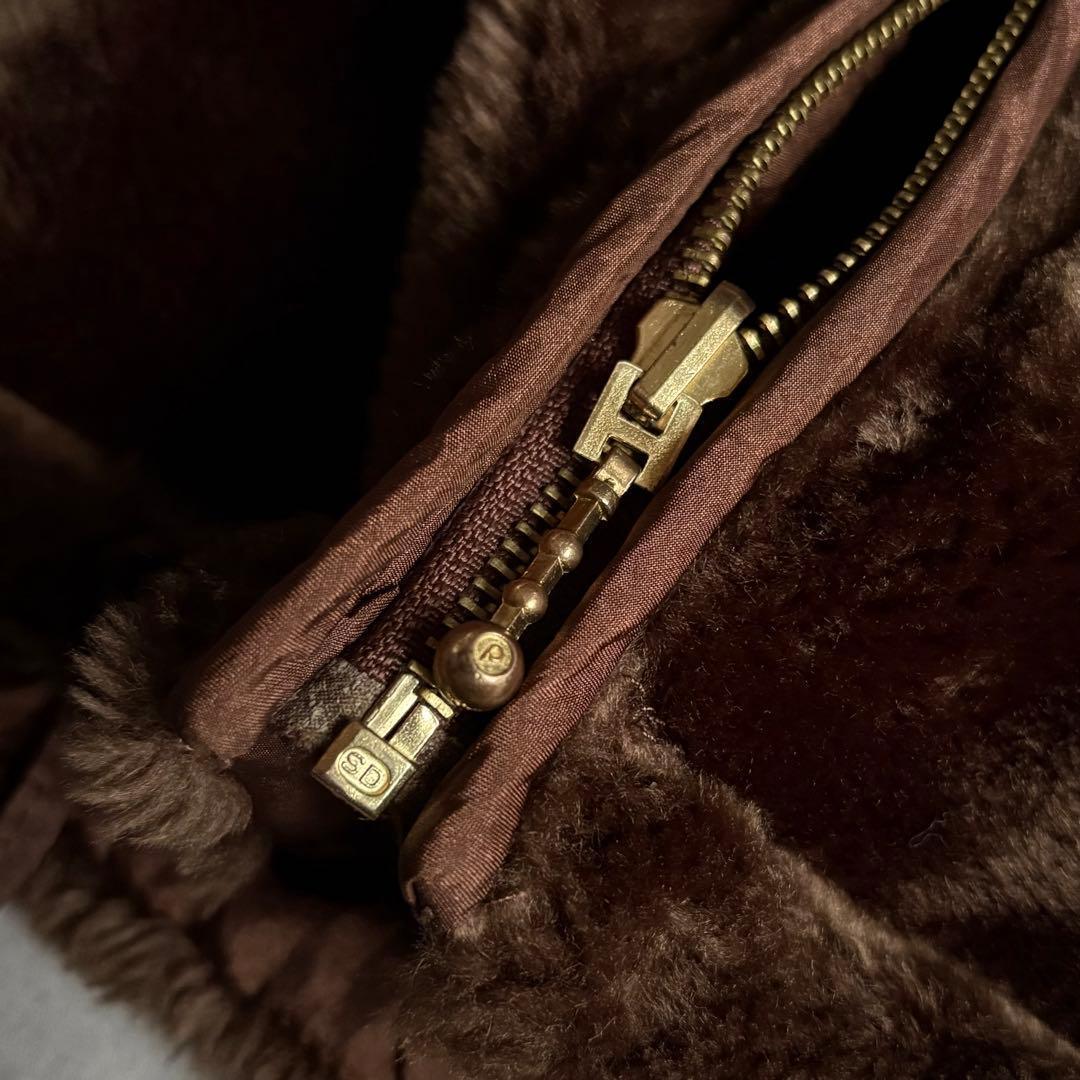 80s eur vintage】リバーシブル ファージップパーカー スペイン製