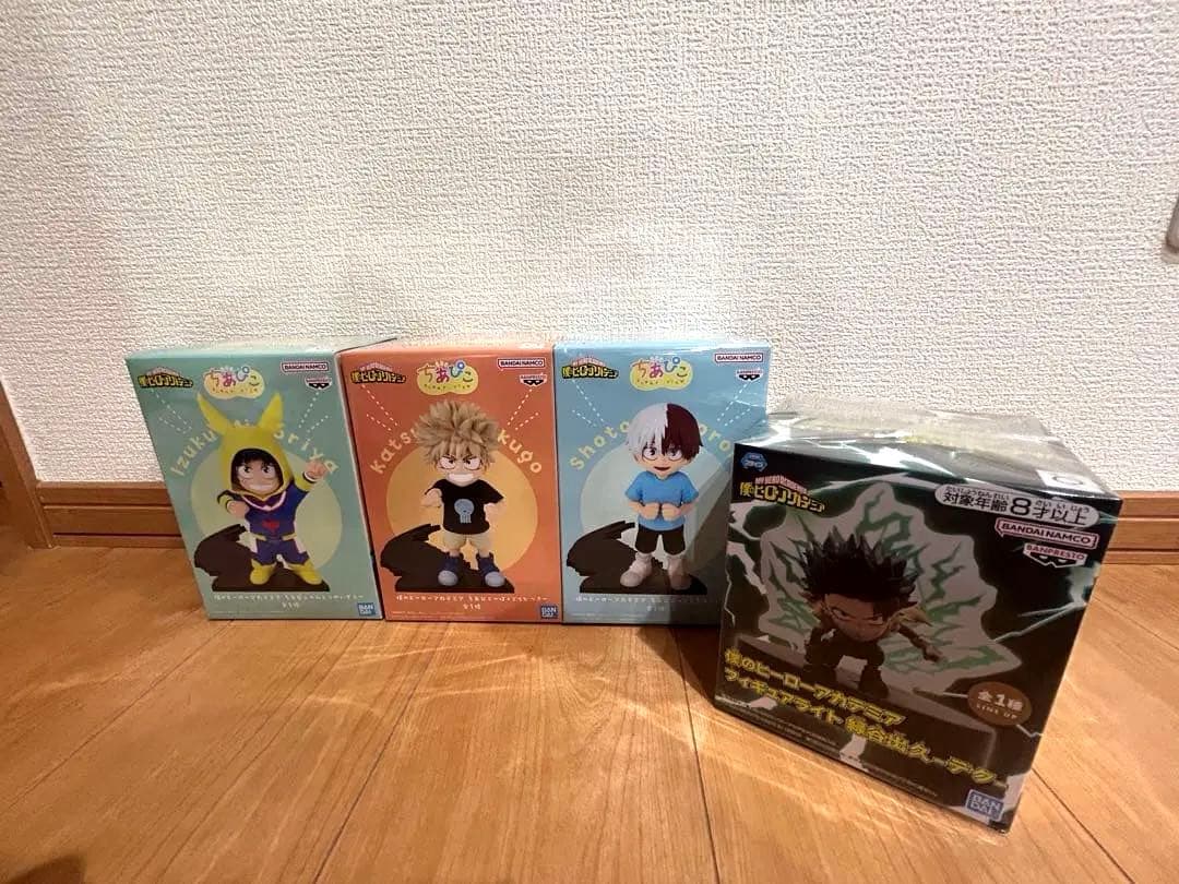 僕のヒーローアカデミア ちあぴこ 3体セット と 緑谷出久 フィギュアライト