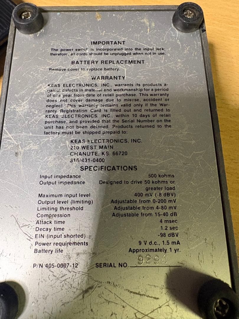 ROSS Compressor OUTPUT表記 青基板初期型 - メルカリ