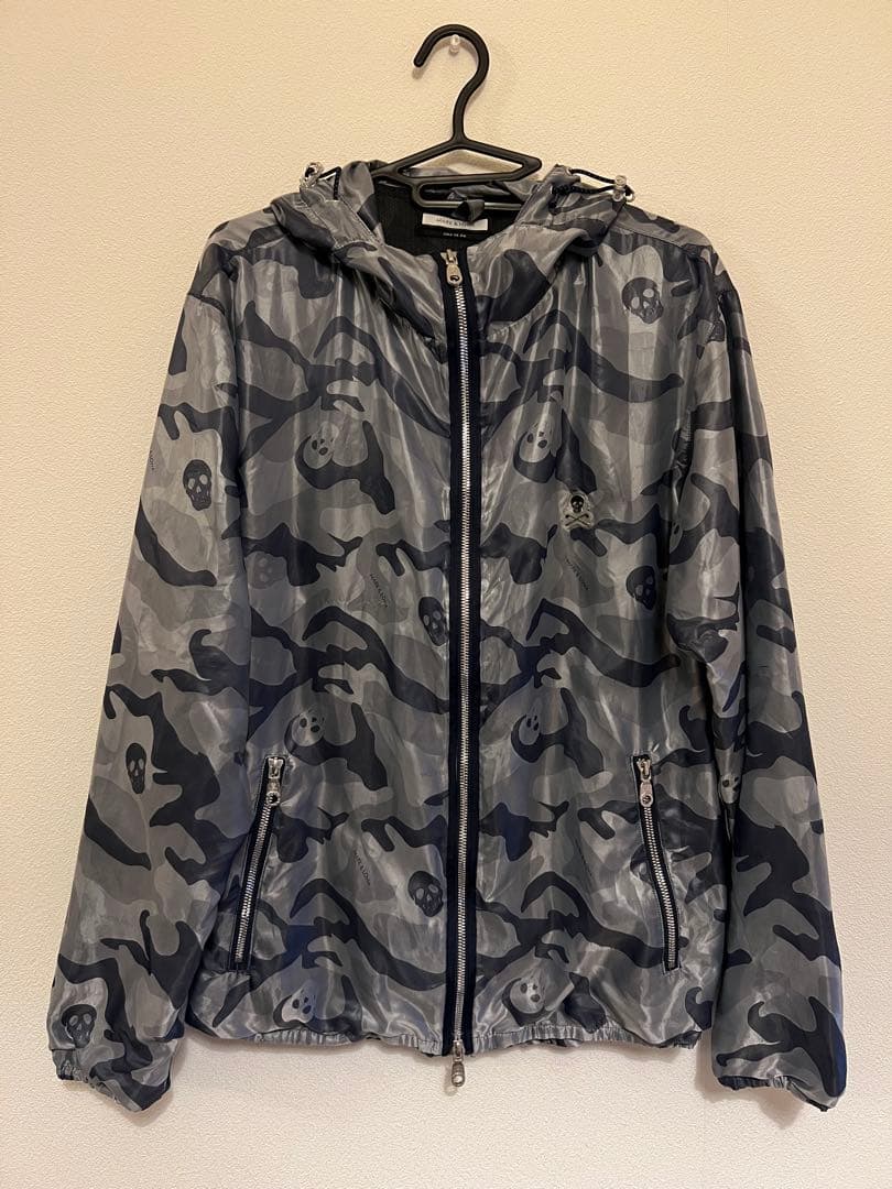 MARK&LONA ナイロンジャケットパーカー　カモフラ柄　50サイズ