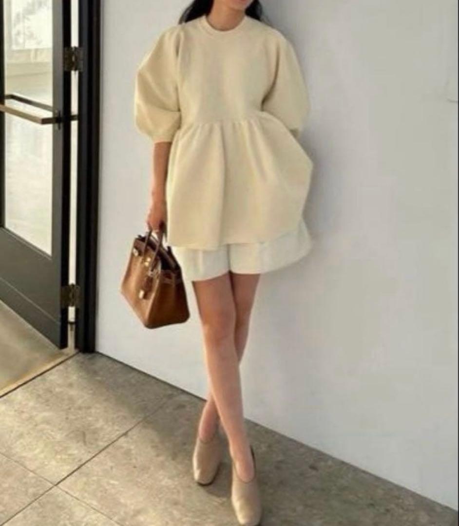 極美品 クラネ BALLOON SLEEVE GATHER KNIT TOPS