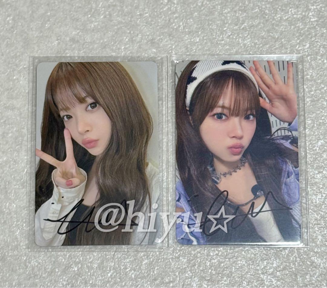 LE SSERAFIM SPAGHETTI 直筆サイン ウンチェ2種