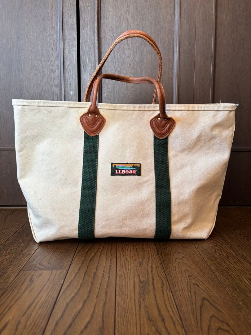 バッグ 80s L.L.Bean Tote Leather Handle