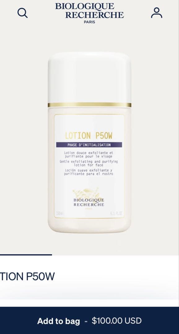 化粧水・ローション・トナー LOTION P50W BIOLOGIQUE RECHERCHE