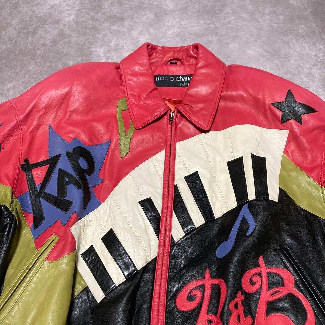 希少 ペレペレ pelle pelle レザージャケット 革ジャン 音楽 ピアノ