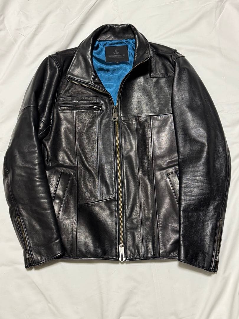 VIRGOwearworks 黒 シングルライダースジャケット