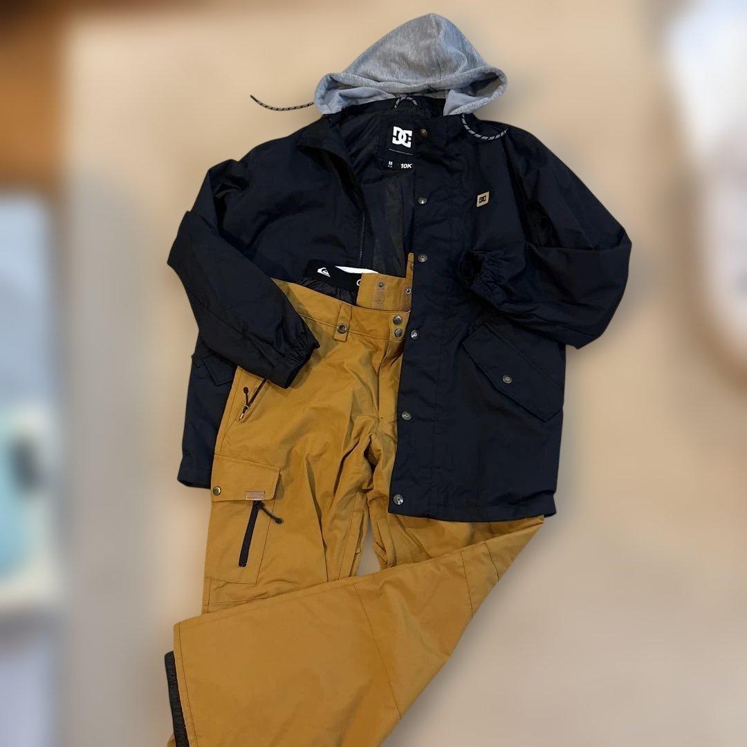 DC クイックシルバー　スノーボードウェア Mサイズ ブラック/ブラウン