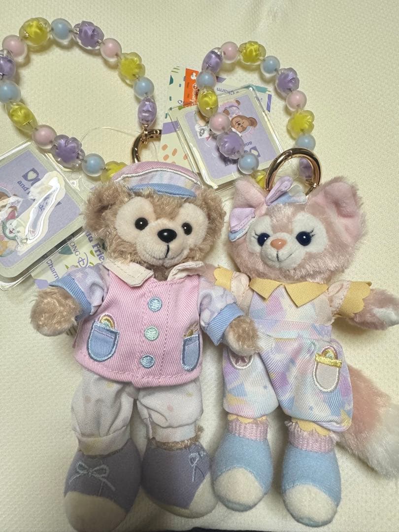 【香港ディズニー限定】ダッフィー・リーナベルぬいぐるみストラップ