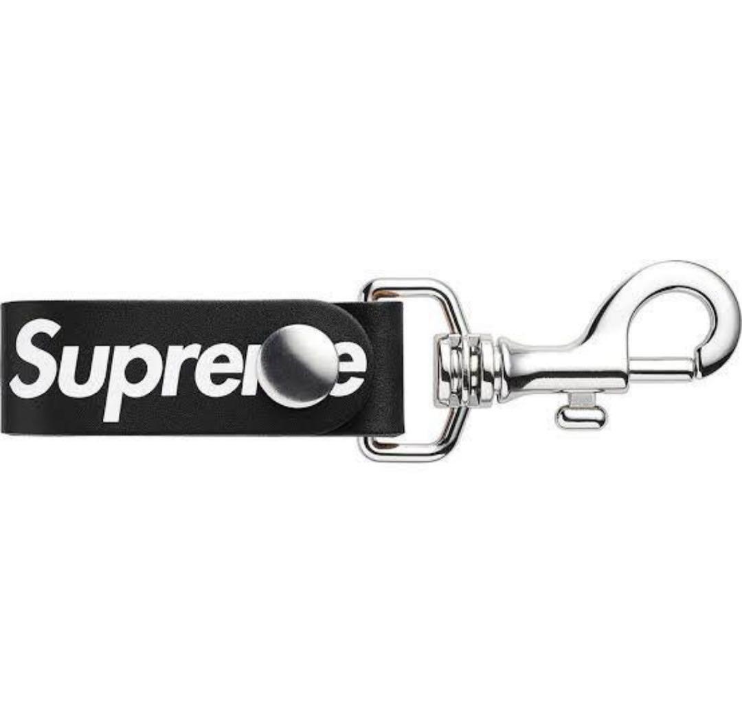 Supreme Leather Key Loop Black レザー キーループ