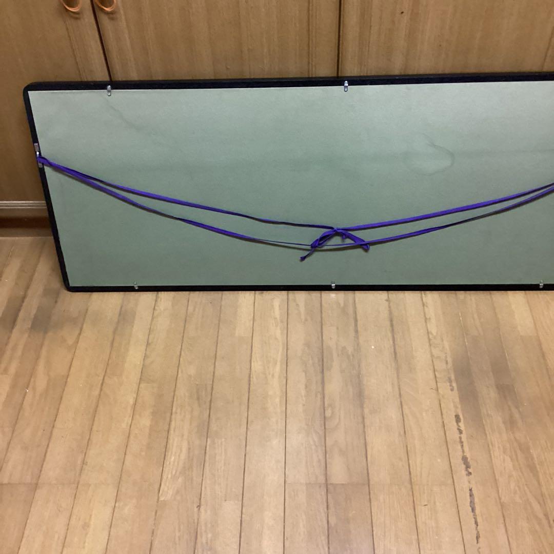 扁額 日本画 【 秀 園 筆 】 蓮の花図 木枠扁額仕立 47cmx123cm - メルカリ