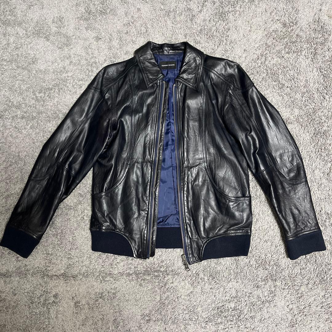 【美品】TSUNORI CHISATO ブラックレザージャケット