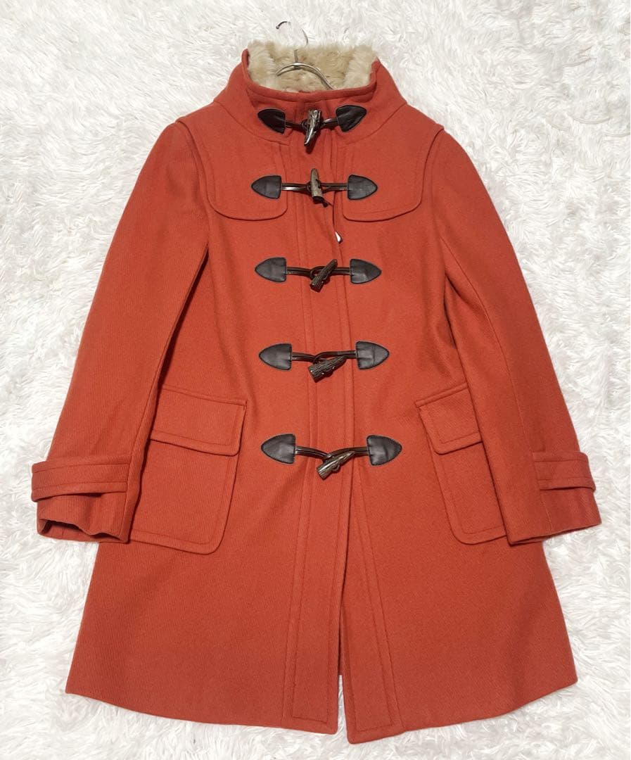 BRAHMIN 新品　フード風オレンジダッフルコート　38サイズ