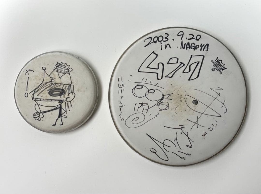 MUCC ムック メンバー全員サイン入り SATOち本人使用ドラムヘッド