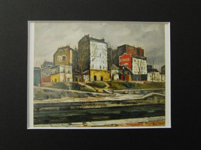 荻須高徳【ジャン・ジョレス界隈、ジュマップ河岸】　 高級画集画