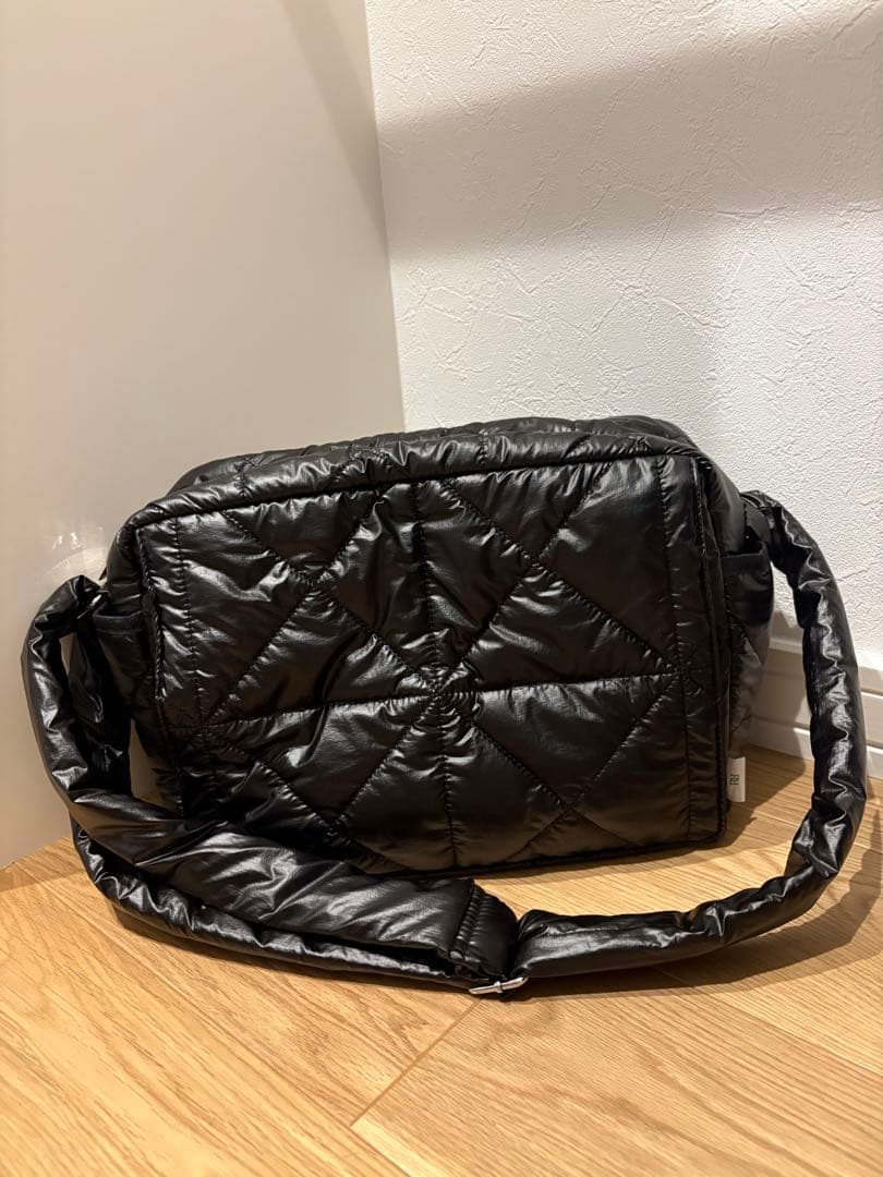 リッチレイズ　クロスキルトバッグ　マザーズバッグ　ブラック