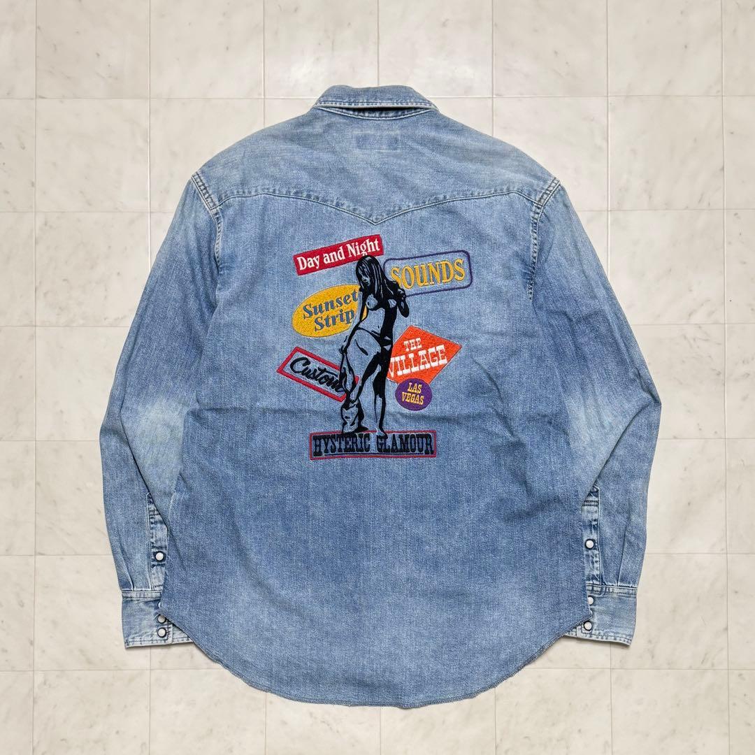ヒステリックグラマー SUNSET STRIP 刺繍 ウエスタン デニム シャツ