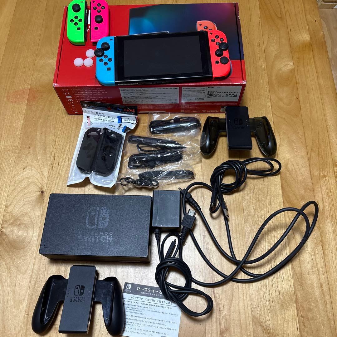 ✨スピード発送✨】NintendoSwitch 本体 ジョイコン 付属品完備 - メルカリ