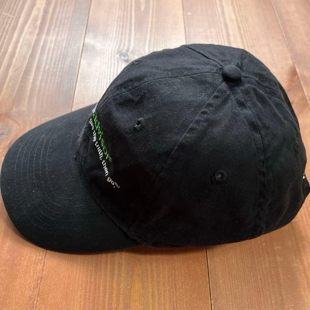 デッドストック USA 企業 ロゴ ビンテージ キャップ 90s ブラック