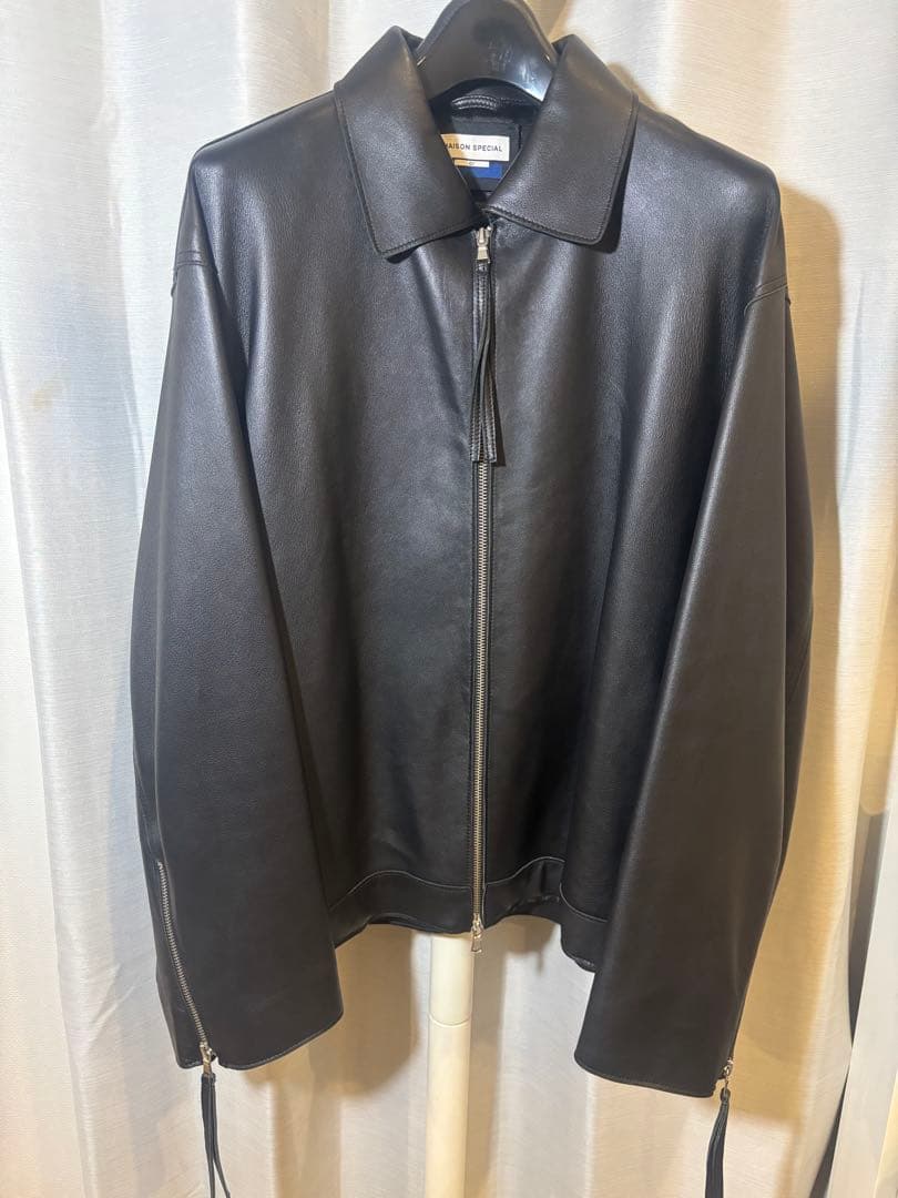 【極美品】MAISON SPECIAL ブラック レザー ジャケット 01
