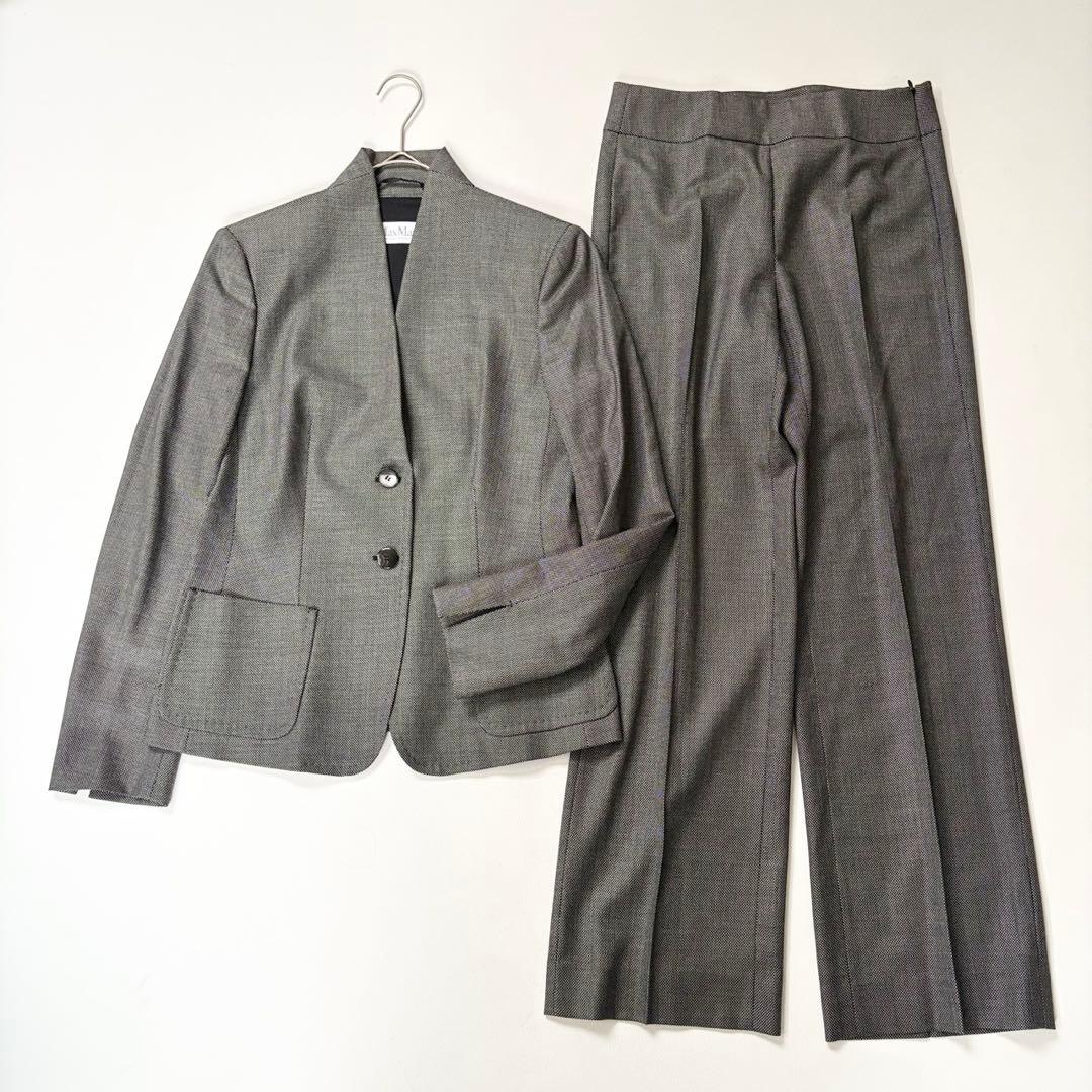 美品✨マックスマーラ 白タグ カラーレスジャケット パンツ