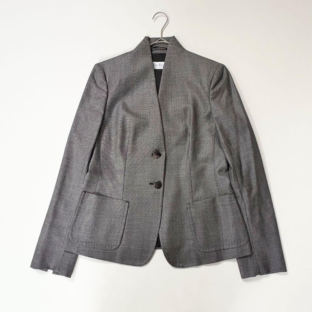 美品✨マックスマーラ 白タグ カラーレスジャケット パンツ