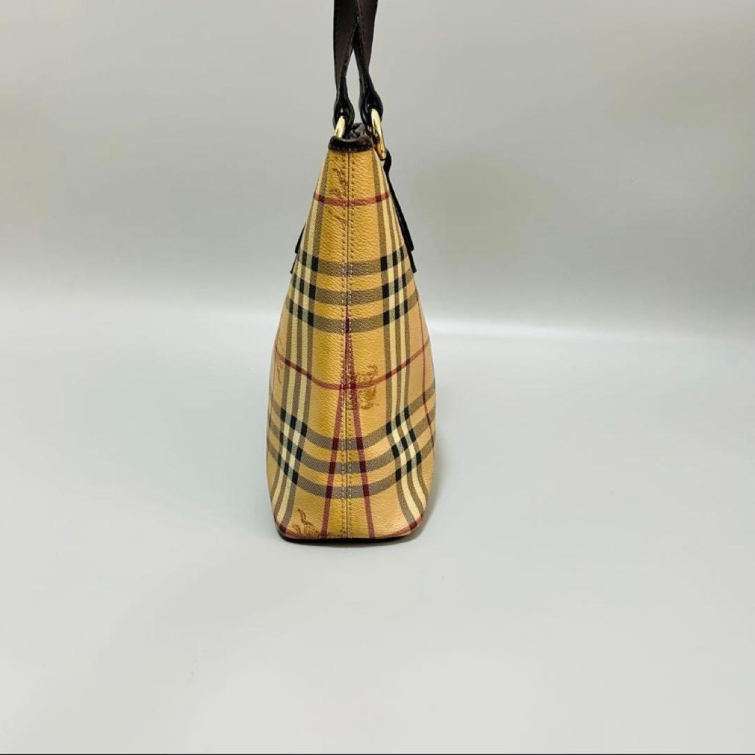 BURBERRYバーバリー ノバチェック シャドーホース PVC ハンドバッグ