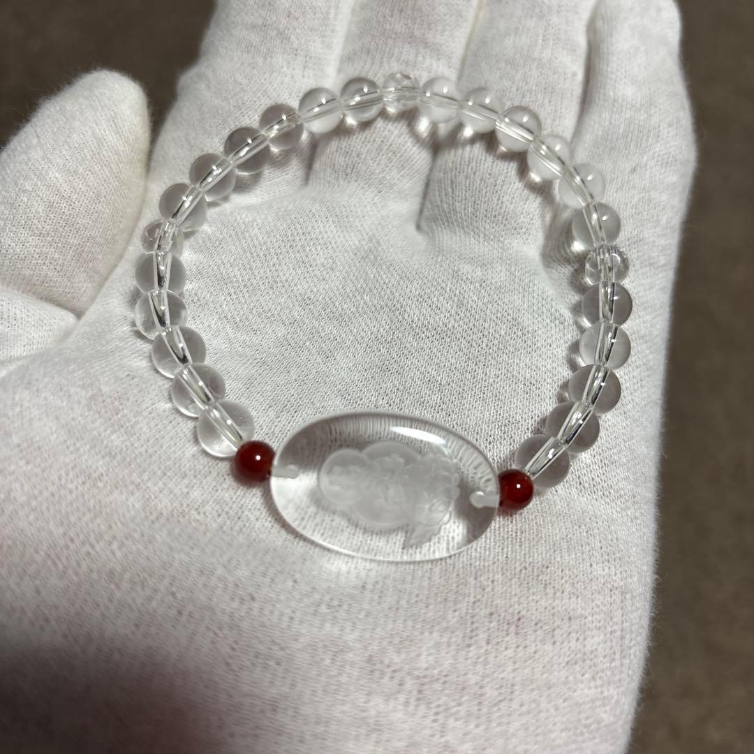 小野珠数店 各本山御用達 大日如来 本水晶 赤メノウ 芸能人御用達