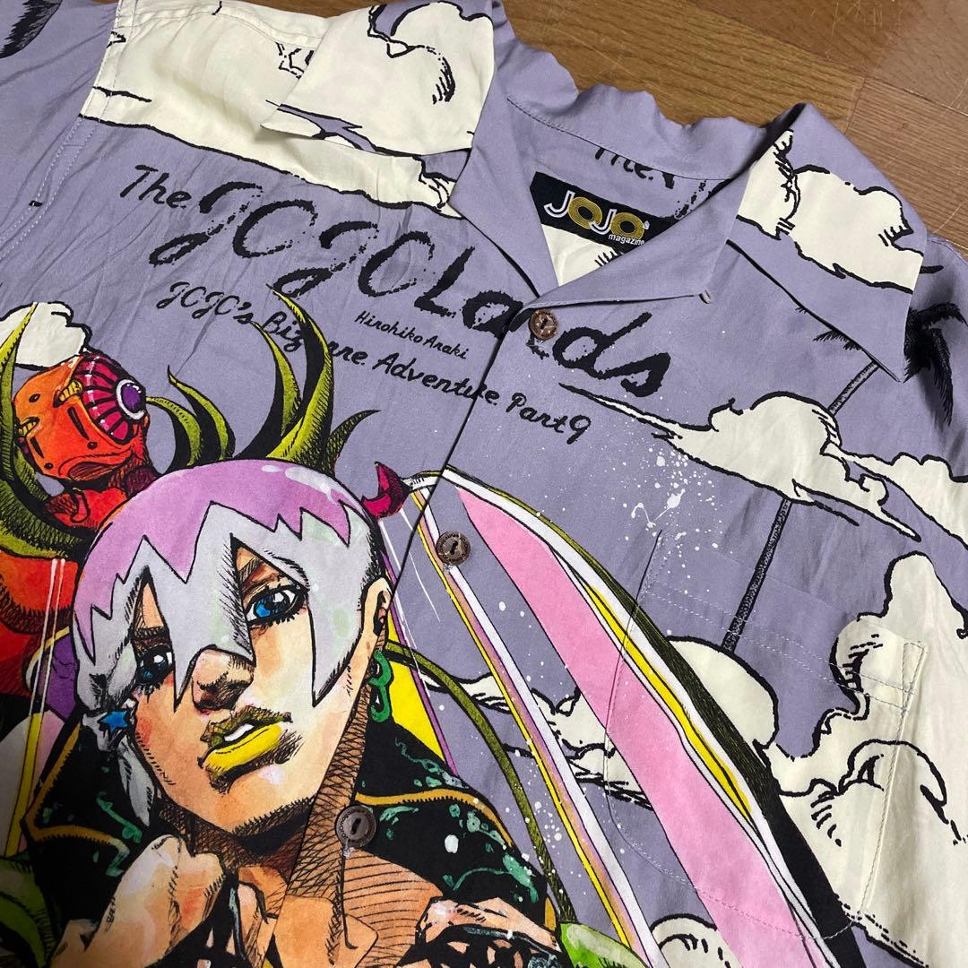 ジョジョの奇妙な冒険 ジョジョランズアロハシャツ ペインズグレー S