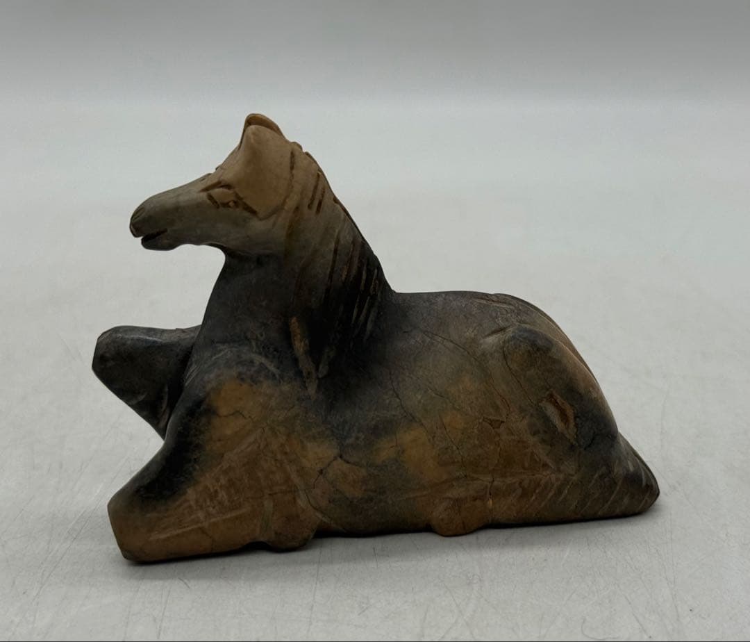 中国　漢時代　玉馬　発掘品　126g 送料込み260131