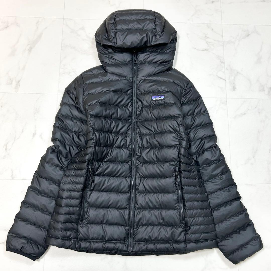 美品 パタゴニア FA21 ダウンセーターフーディ ダウンジャケット 黒 M