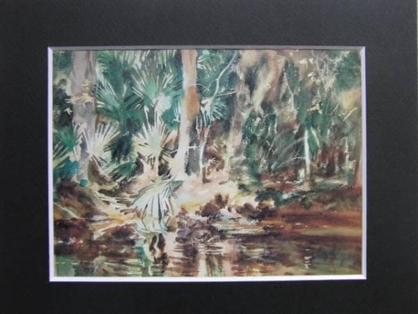 ジョン・シンガー・サージェント、船上の画家の母、希少な額装用画集より