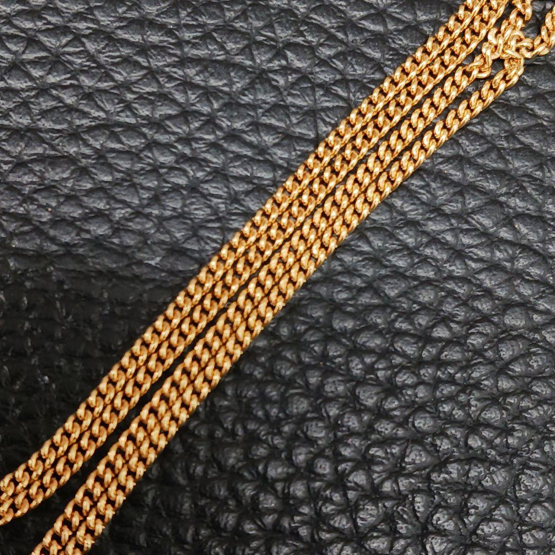 B011410) K18 YG ロングチェーン ホールマーク750 ネックレス