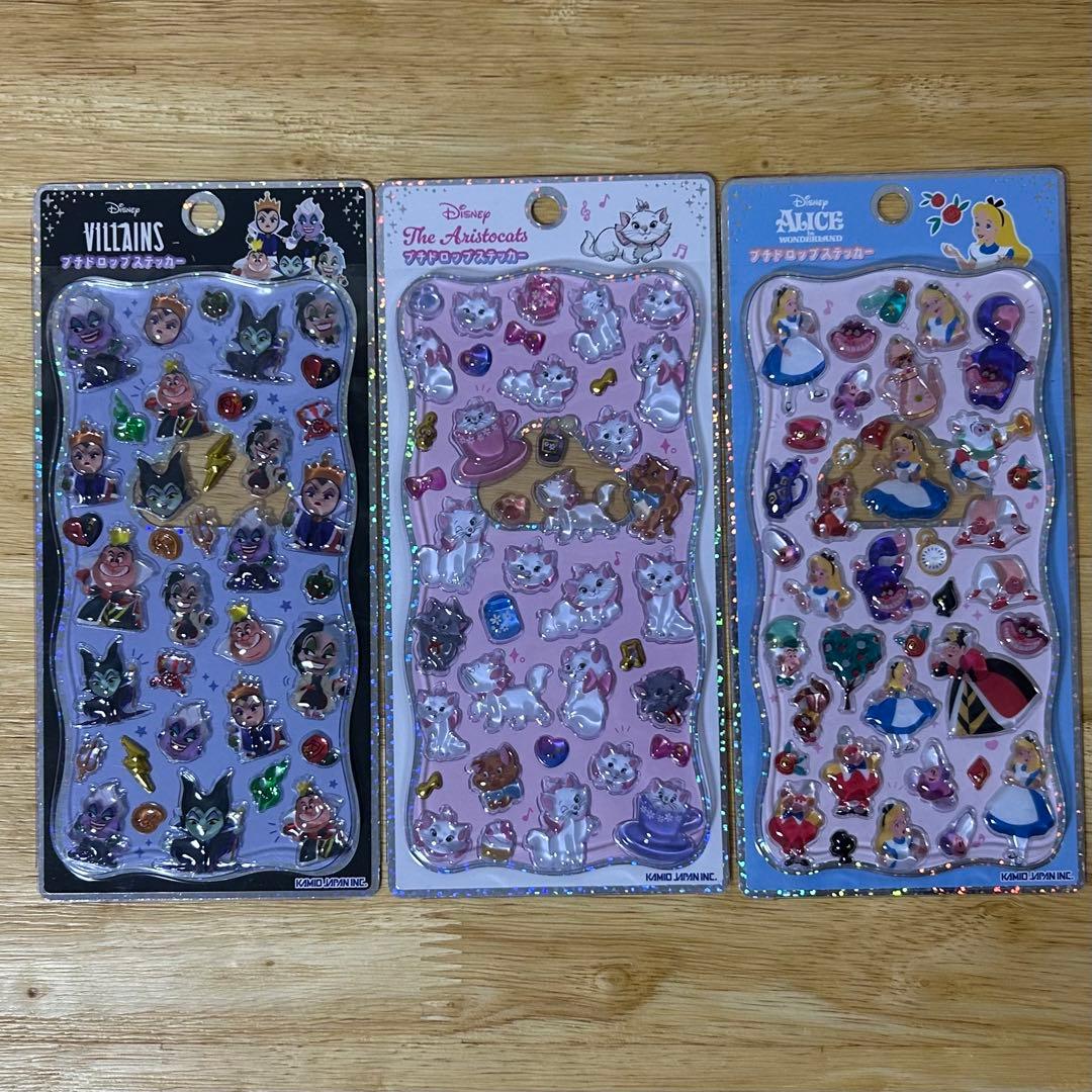 【正規品】 レア 3点セット プチドロップステッカー ディズニー