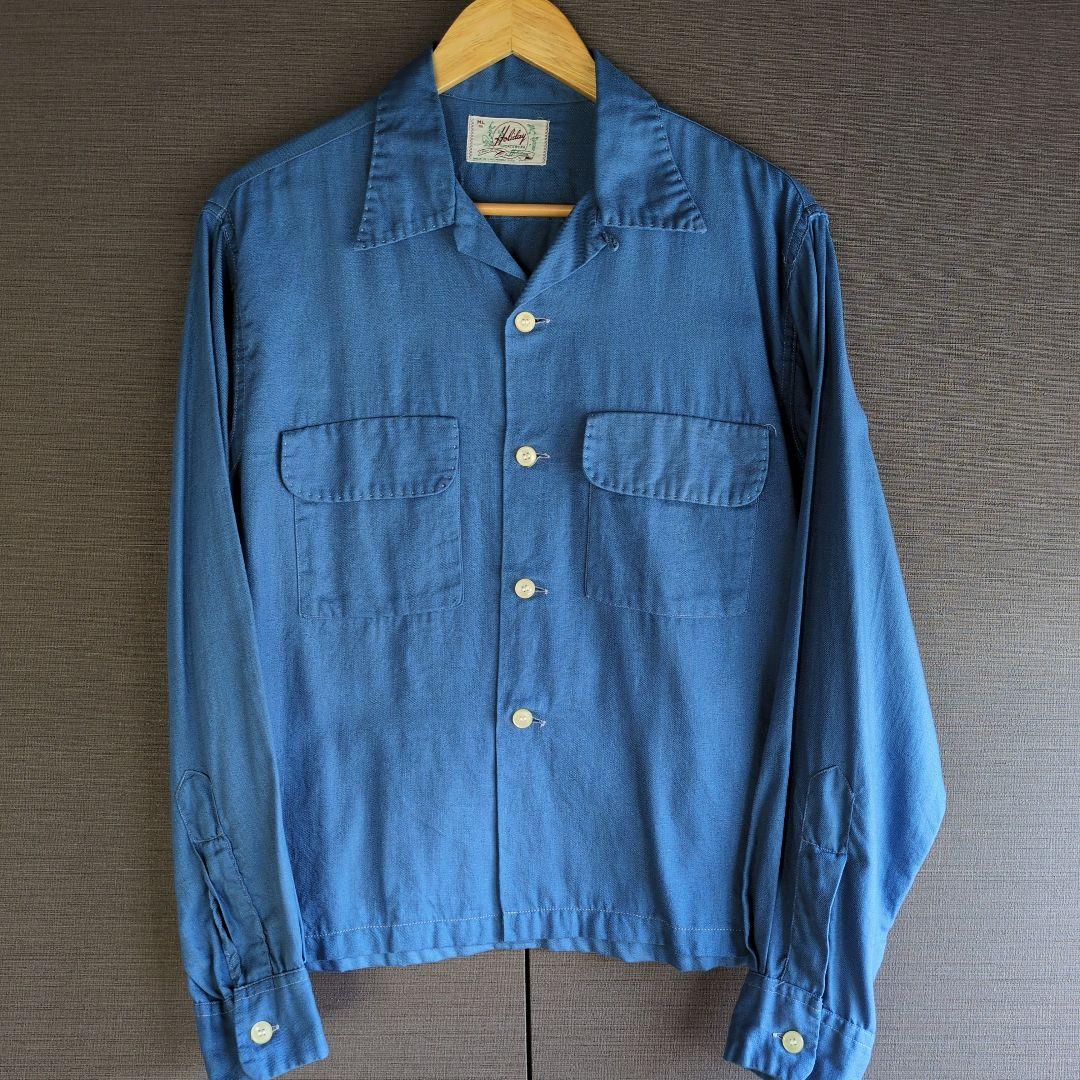 50s Holiday オープンカラーシャツ 開襟 ボックスシルエット