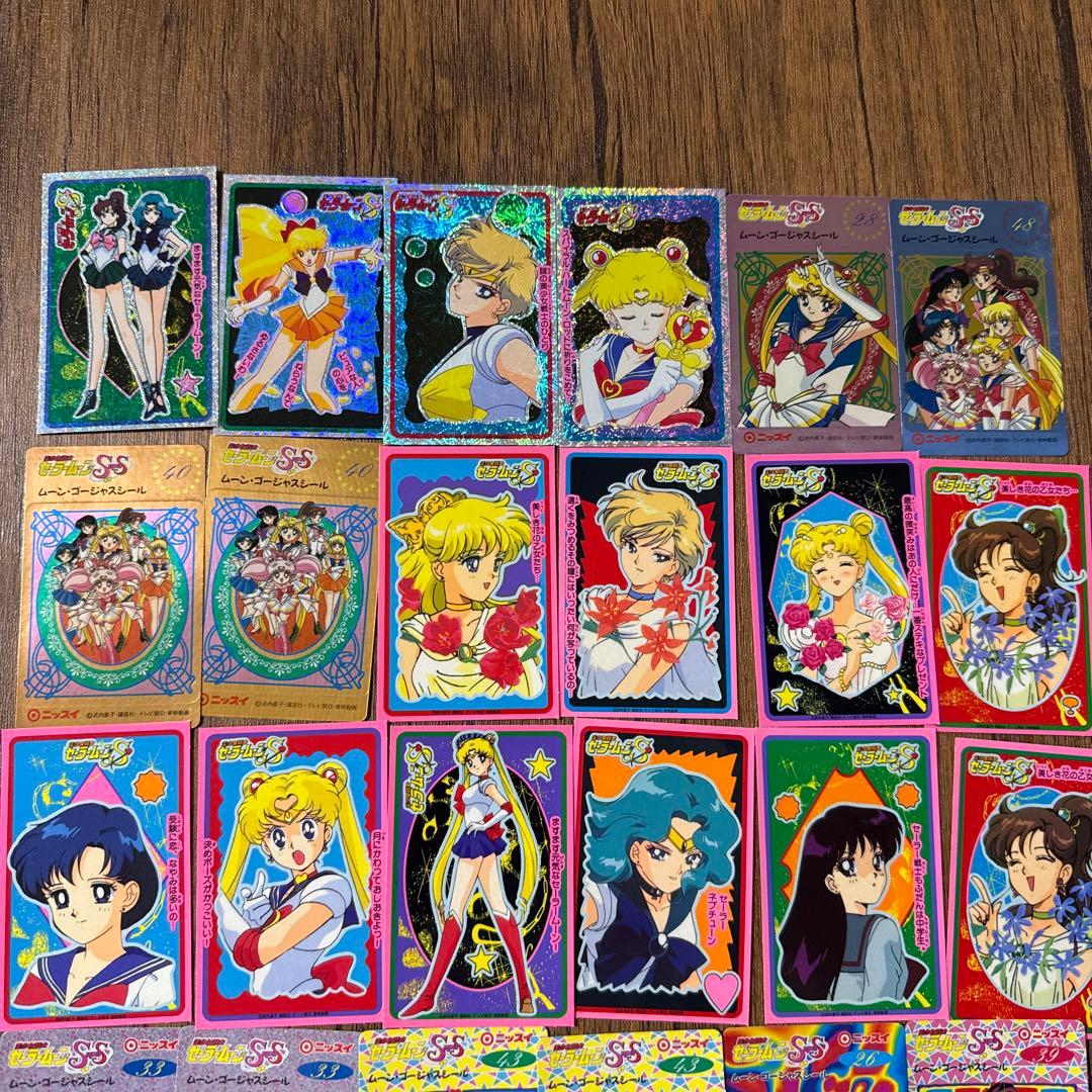 当時物 美少女戦士セーラームーン カードファイル、シールなどまとめ
