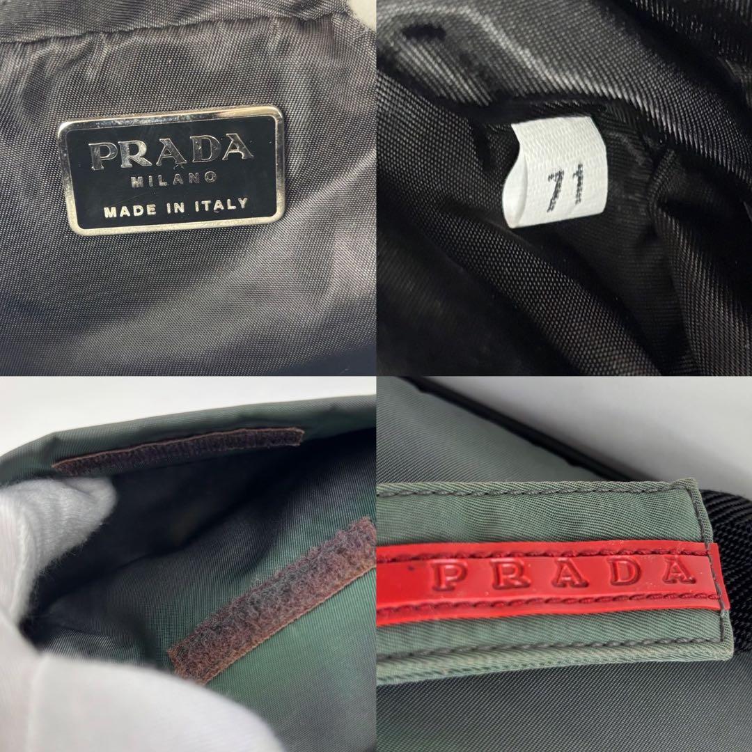 希少✨PRADA ウエストポーチ ボディーバッグ カーキ ナイロン - メルカリ